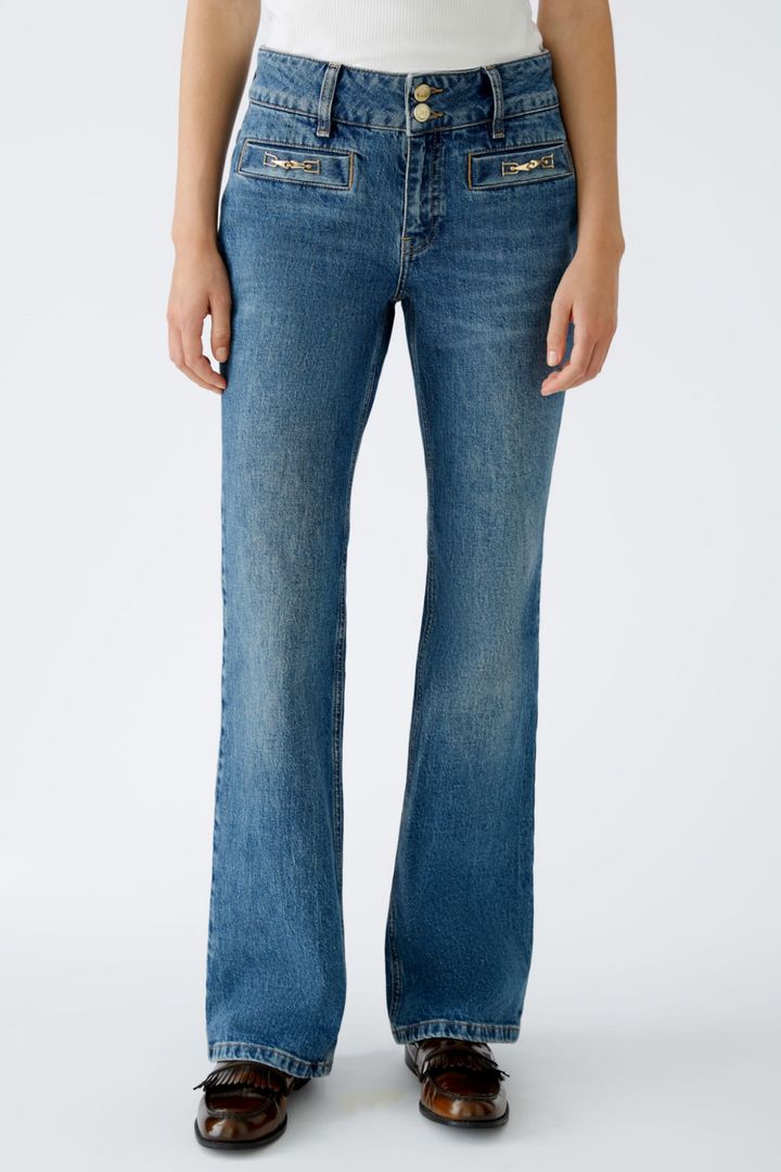 Jeans taille mi-haute