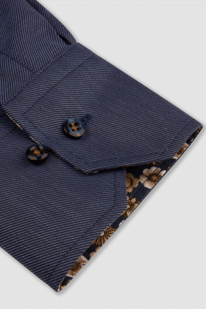 Contrasting twill shirt