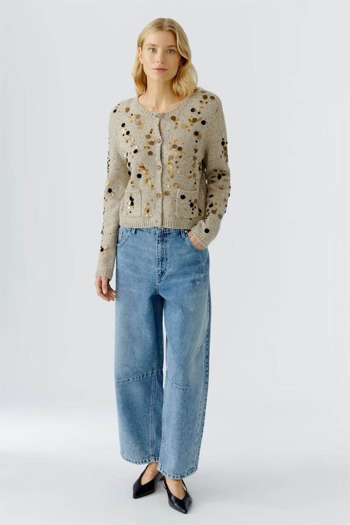 Textured knit cardigan