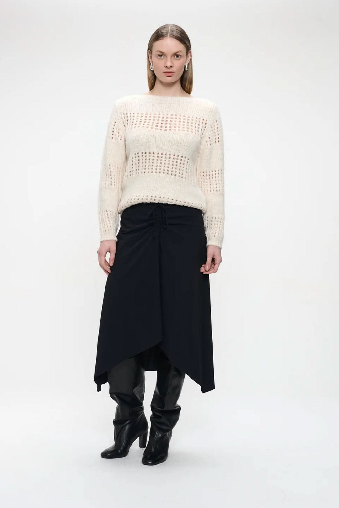 Chandail ajouré à encolure ronde