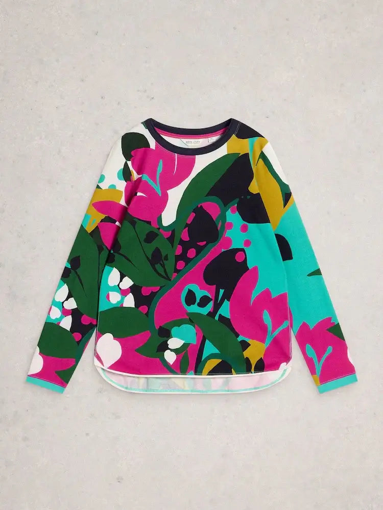 Graphic print sweater