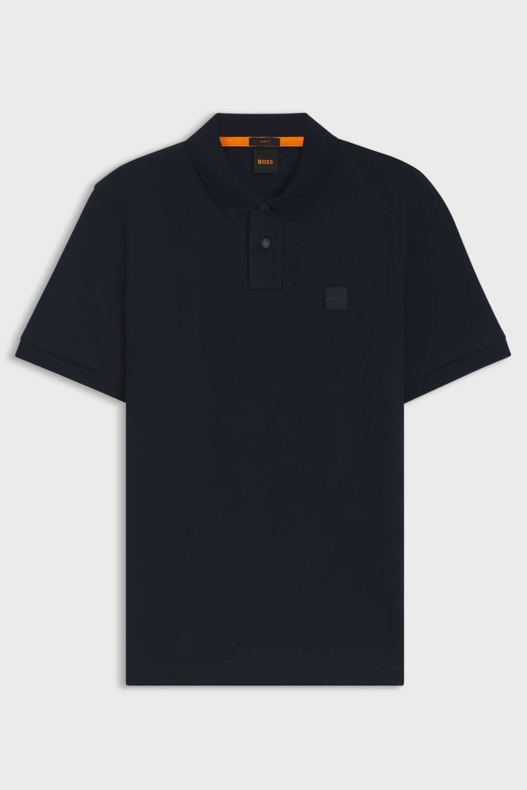 Chandail polo à logo Boss, en piqué de coton, avec col polo et finitions ton sur ton, couleur noire.