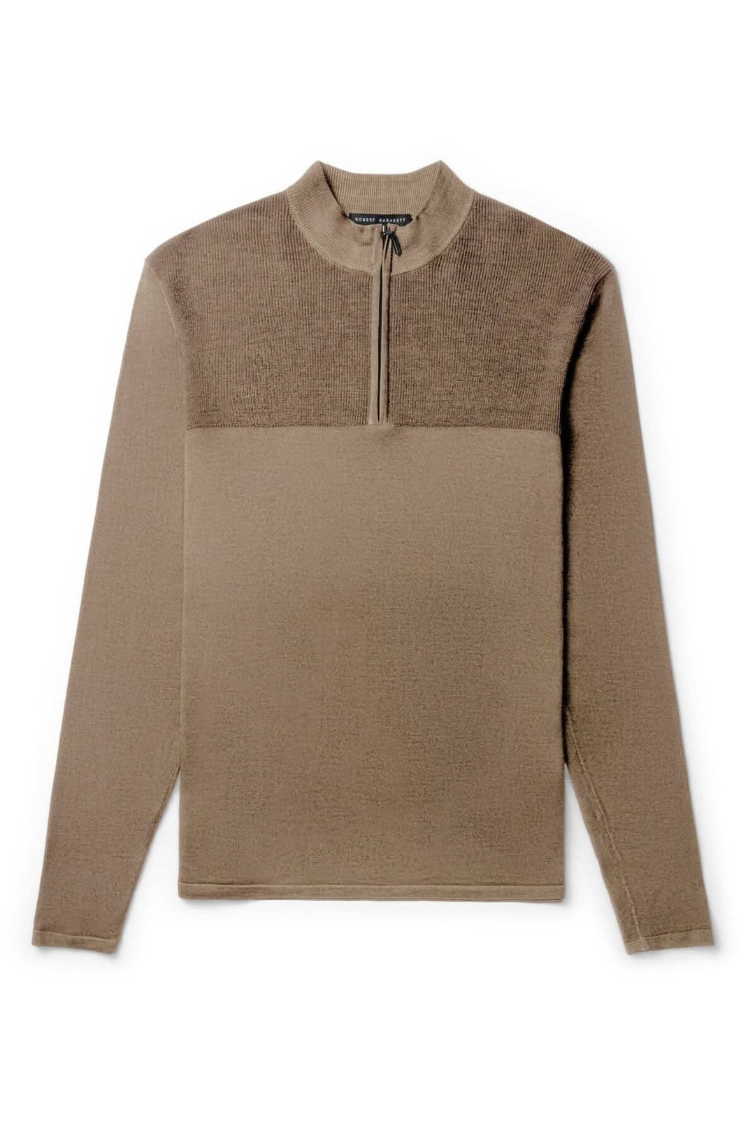 Chandail zippé Newbury en laine mérinos extrafine, luxe et confort avec effet vieilli unique.