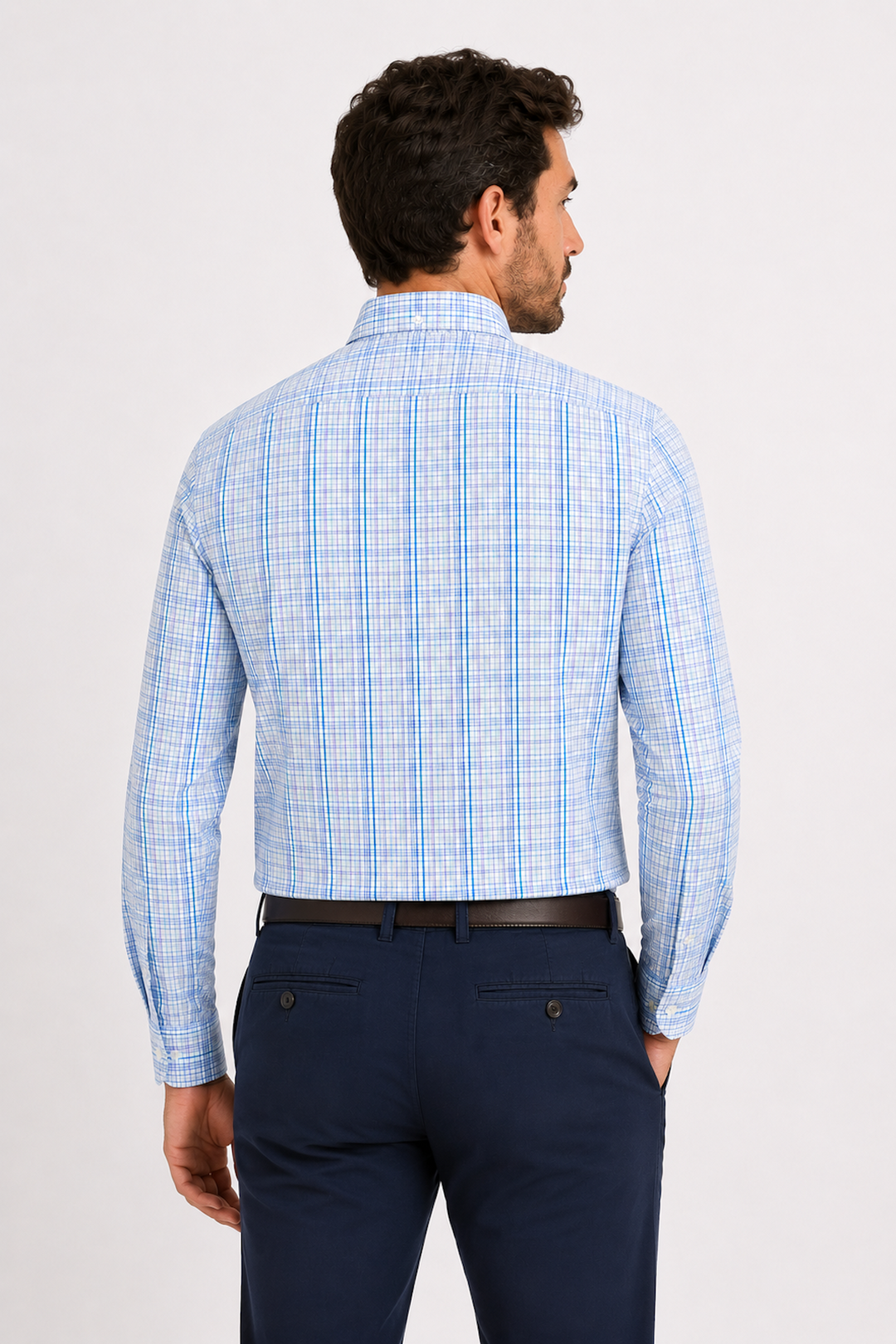 Chemise sport à carreaux fins