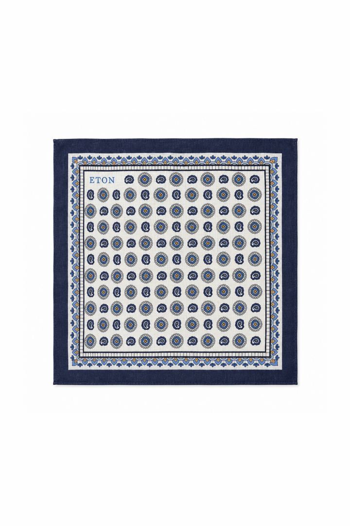 Pocket scarf with medallion and cashmere pattern