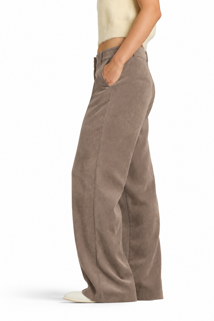 AMELIE Wide-Leg Corduroy Pants 
