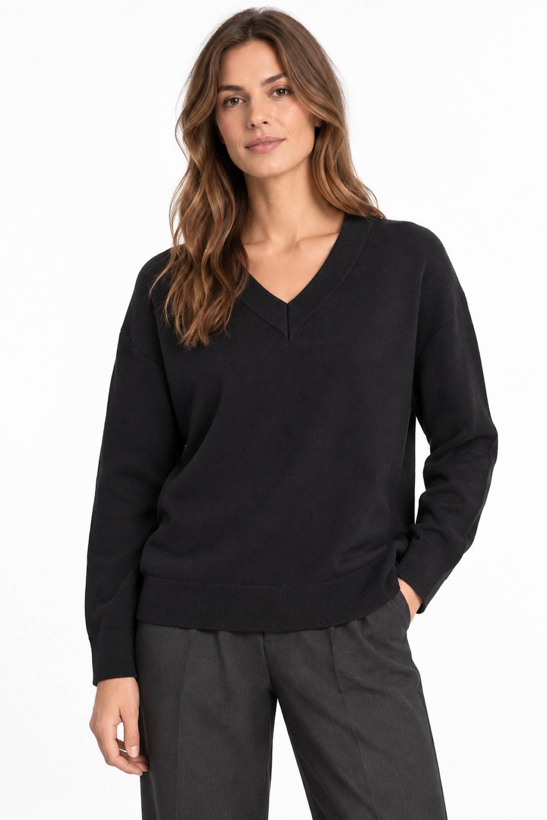 Charlin V-neck knit sweater 
