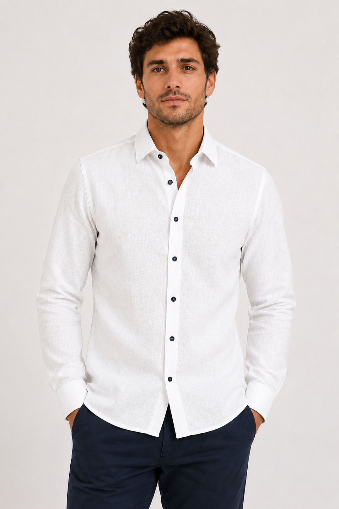 Chemise sport effet lin