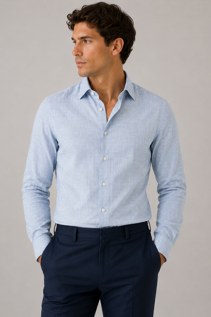 Chemise en lin manches longues