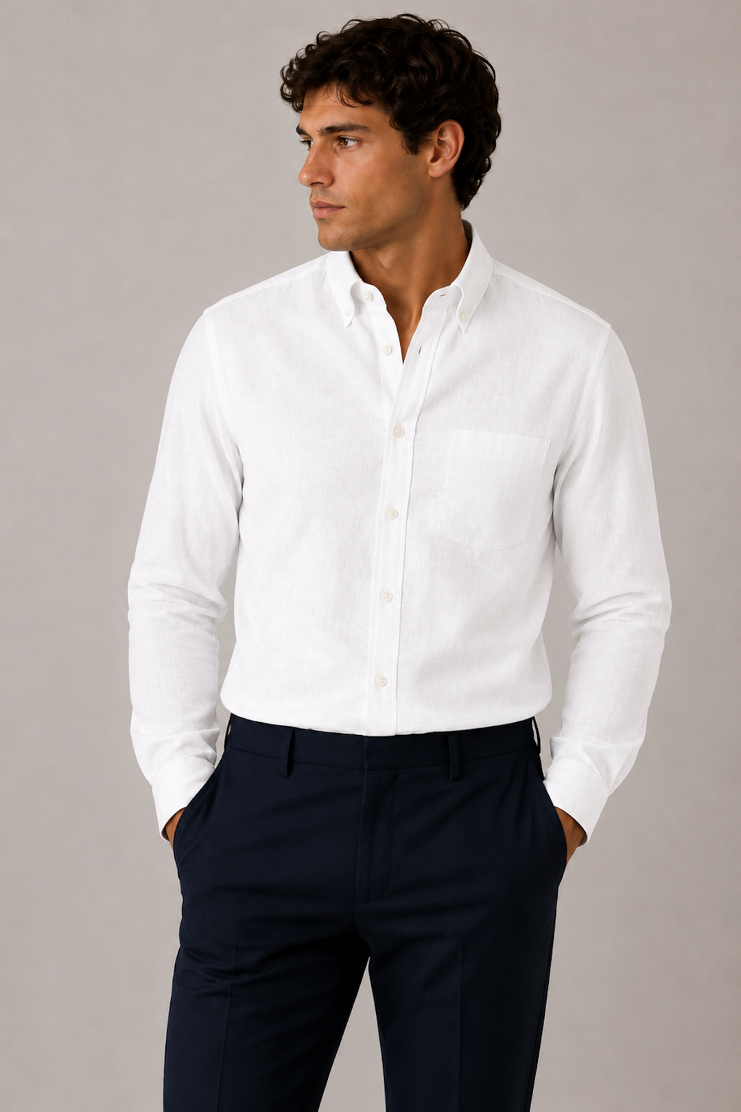 Chemise chambray manches longues