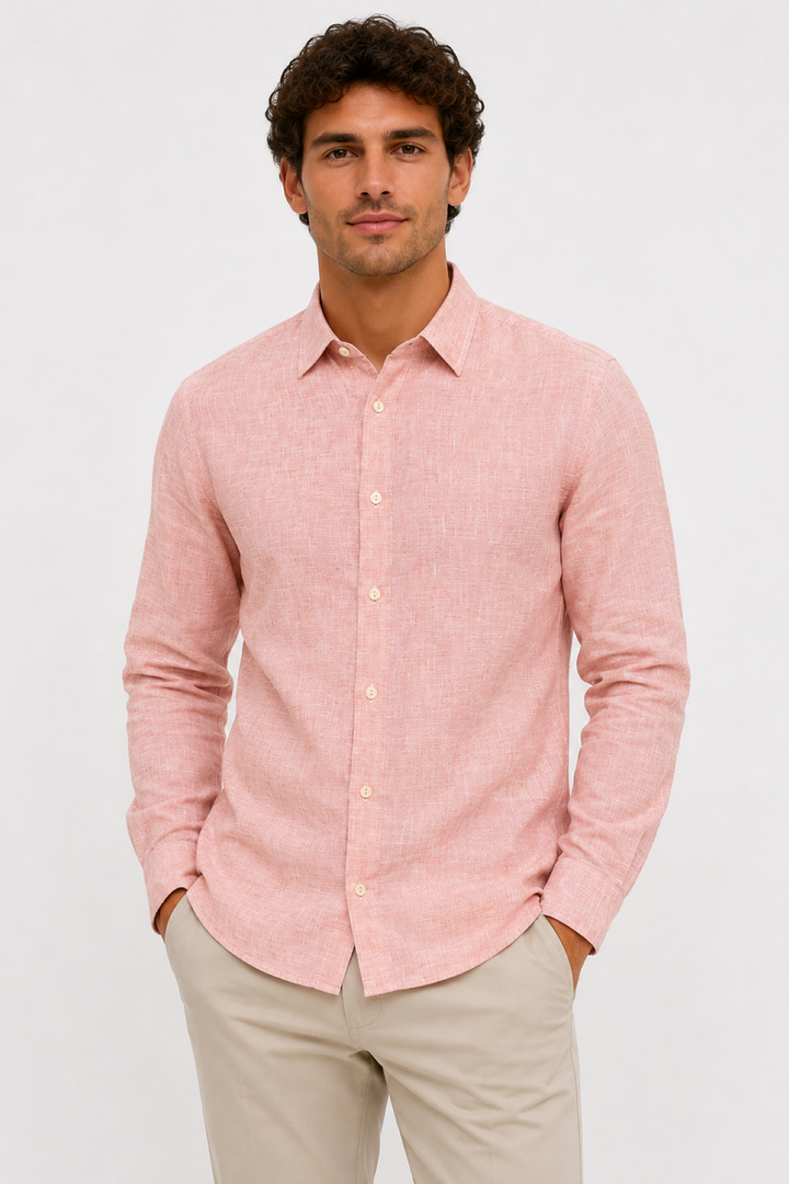 Chemise en lin manches longues