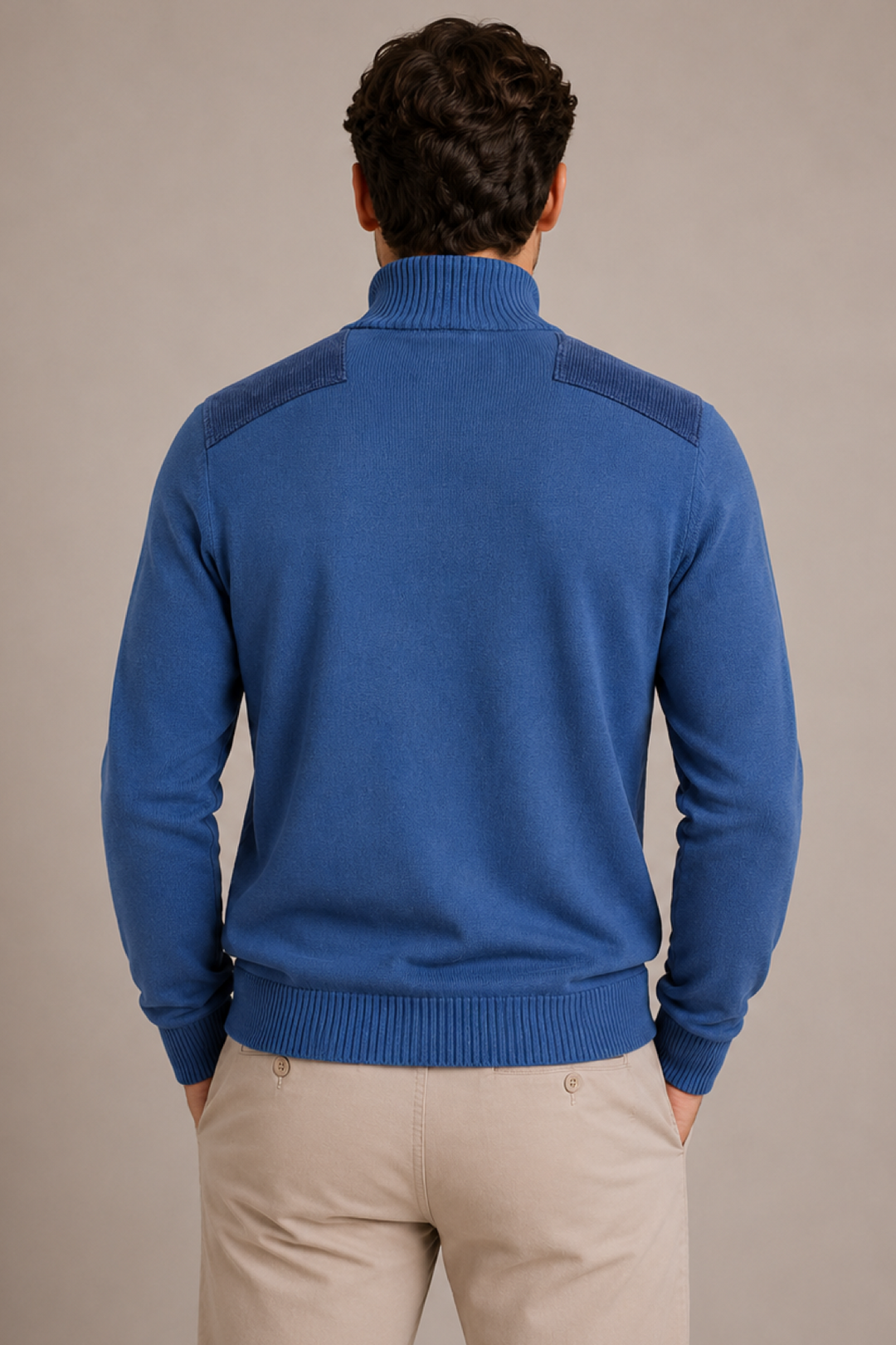 Chandail en tricot à demi-glissière