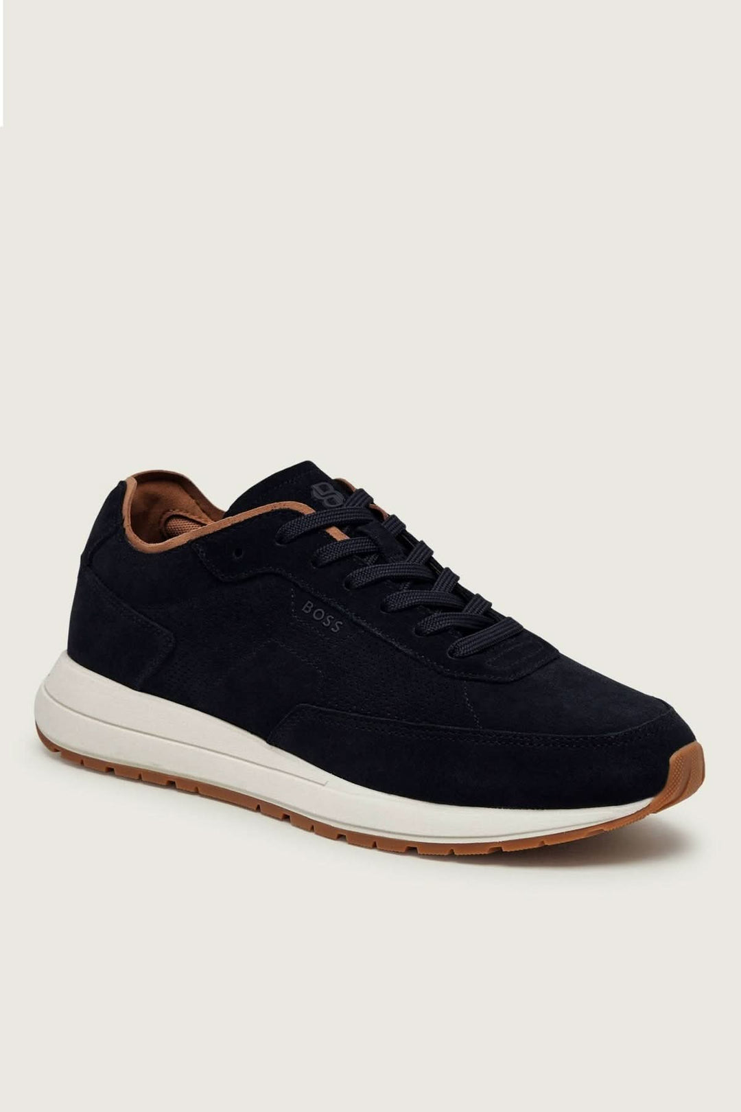 Chaussure de ville Vinston en suède perforé, design minimaliste, semelle contrastante, élégante et versatile pour toute occasion.