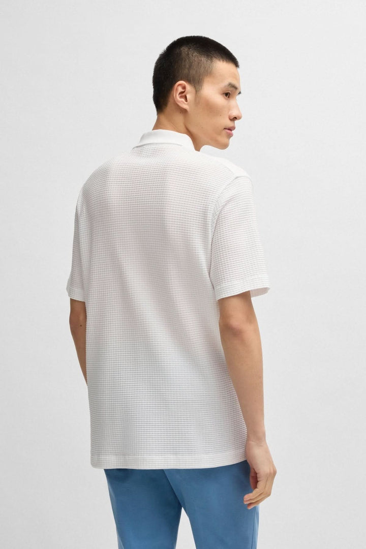 Chemise PALLADIO en coton mercerisé, coupe régulière et texture gaufrée pour un style casual chic.