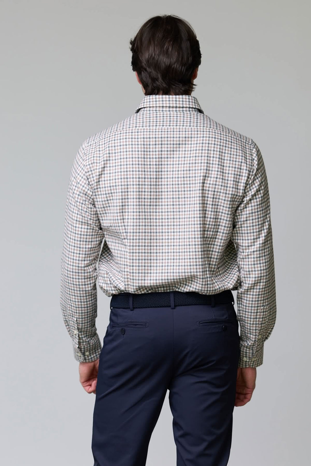 Mini gingham flannel shirt