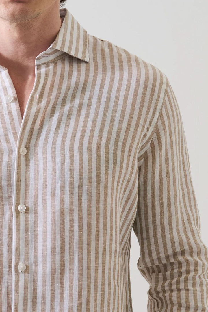 Bengal-striped linen shirt