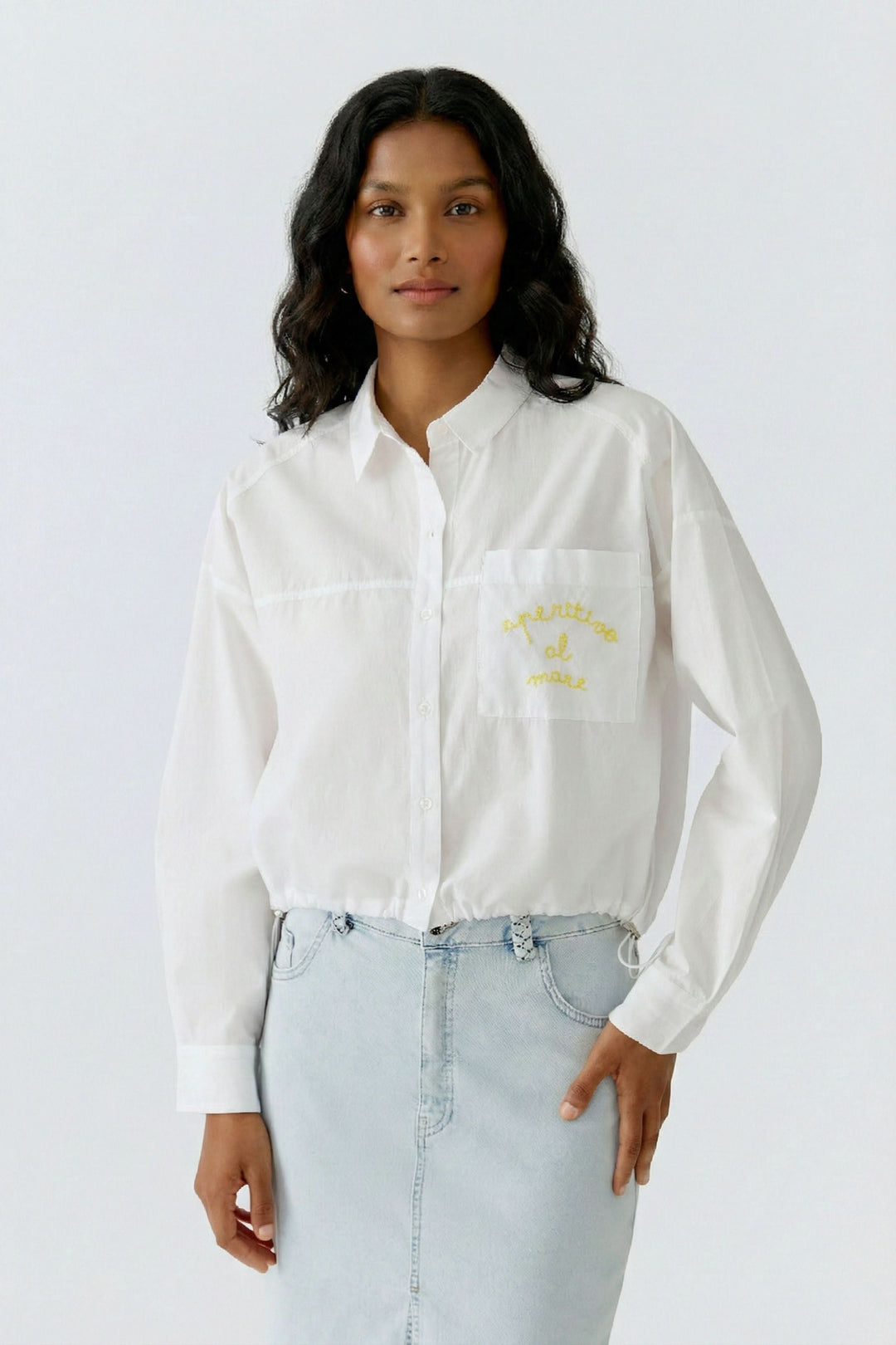 Chemise fluide avec broderie