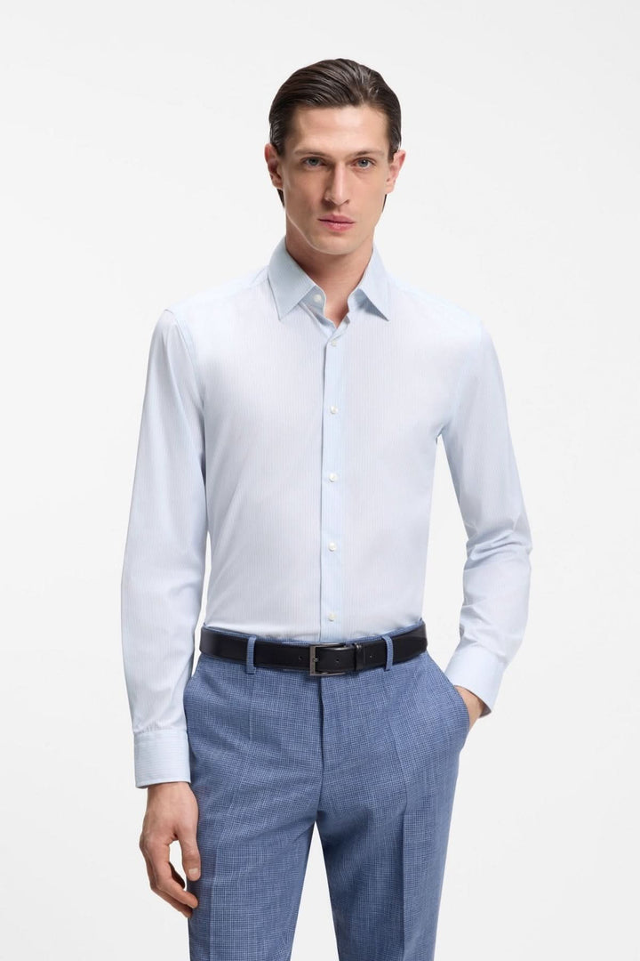 Chemise habillée rayée performance
