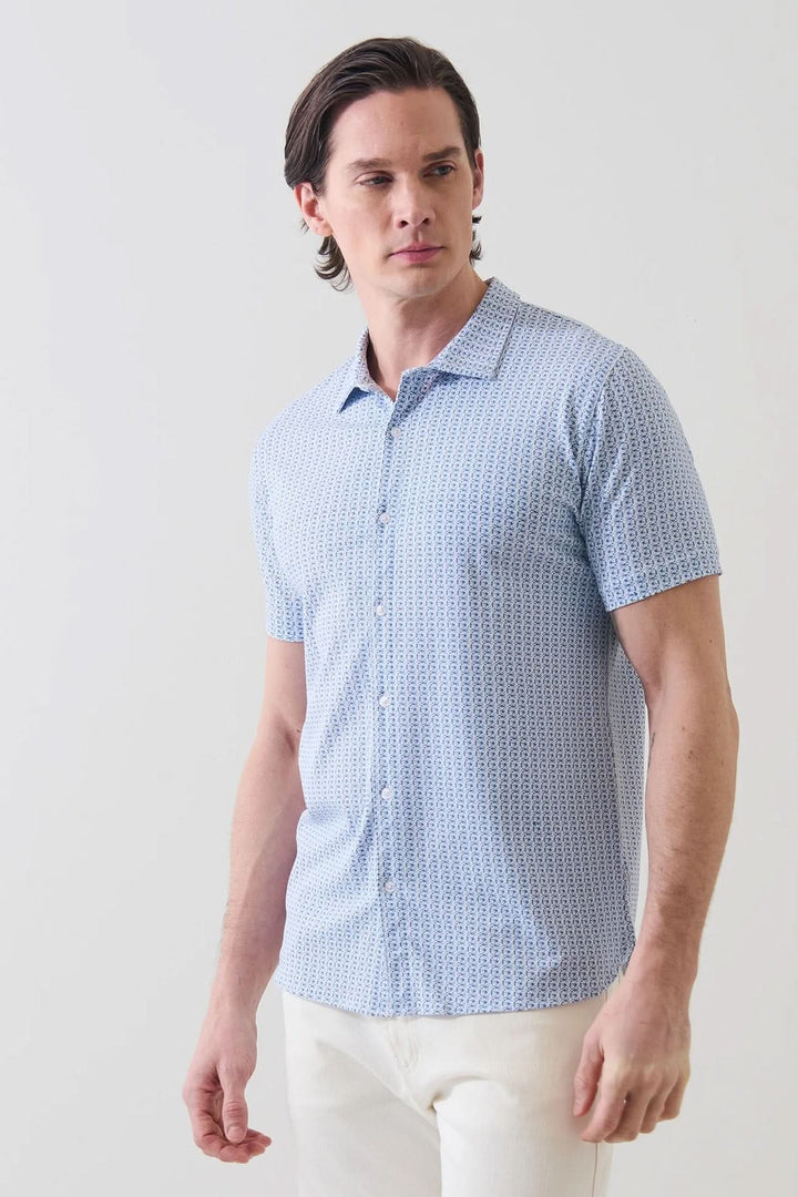Printed Pima cotton shirt