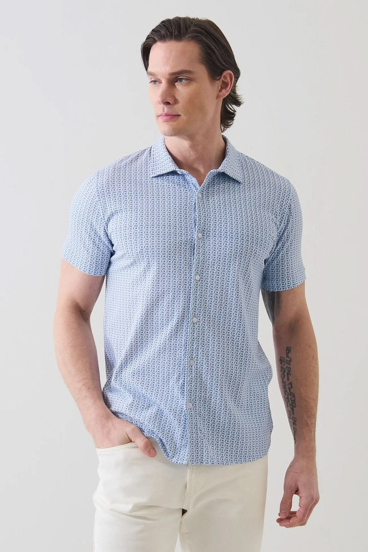 Printed Pima cotton shirt