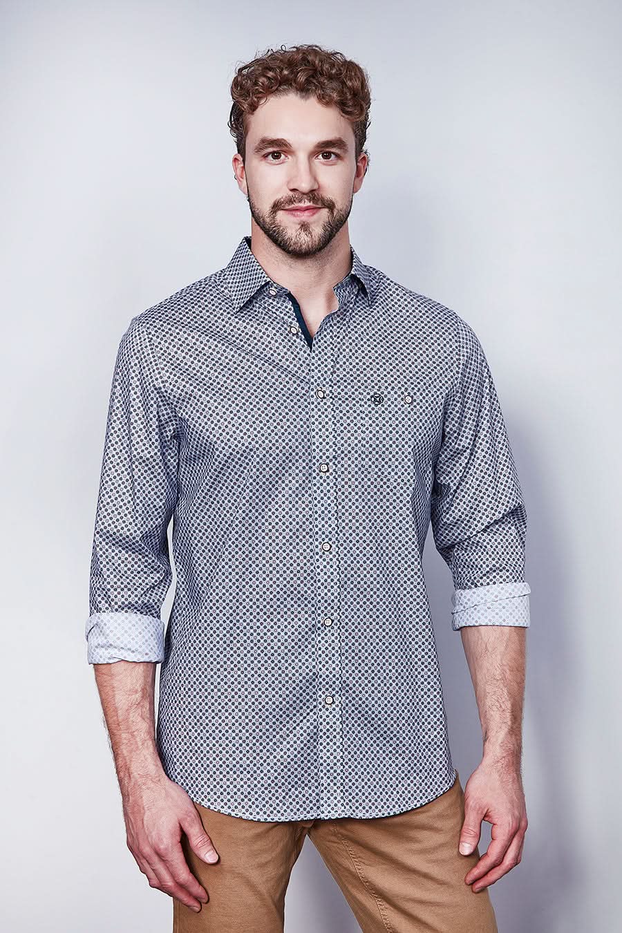 Shirt with micro-pattern print