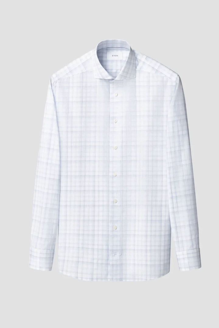 Chemise à manches longues à carreaux Breeze, coupe ajustée, col structuré, idéale pour bureau et occasions décontractées.