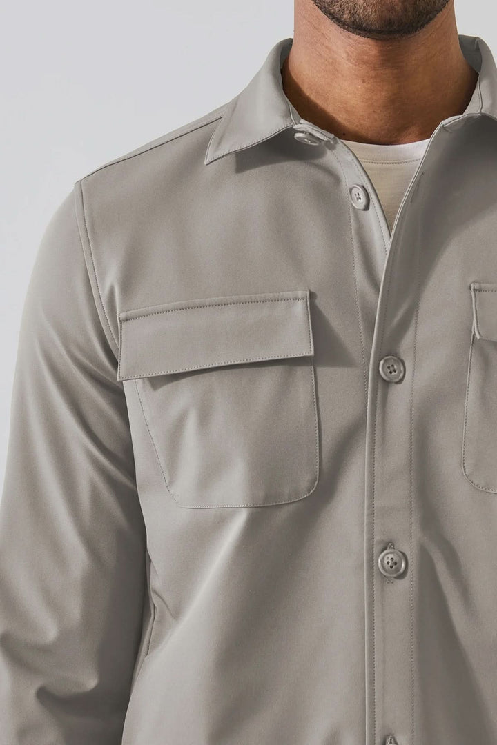 Stretch shirt-jacket