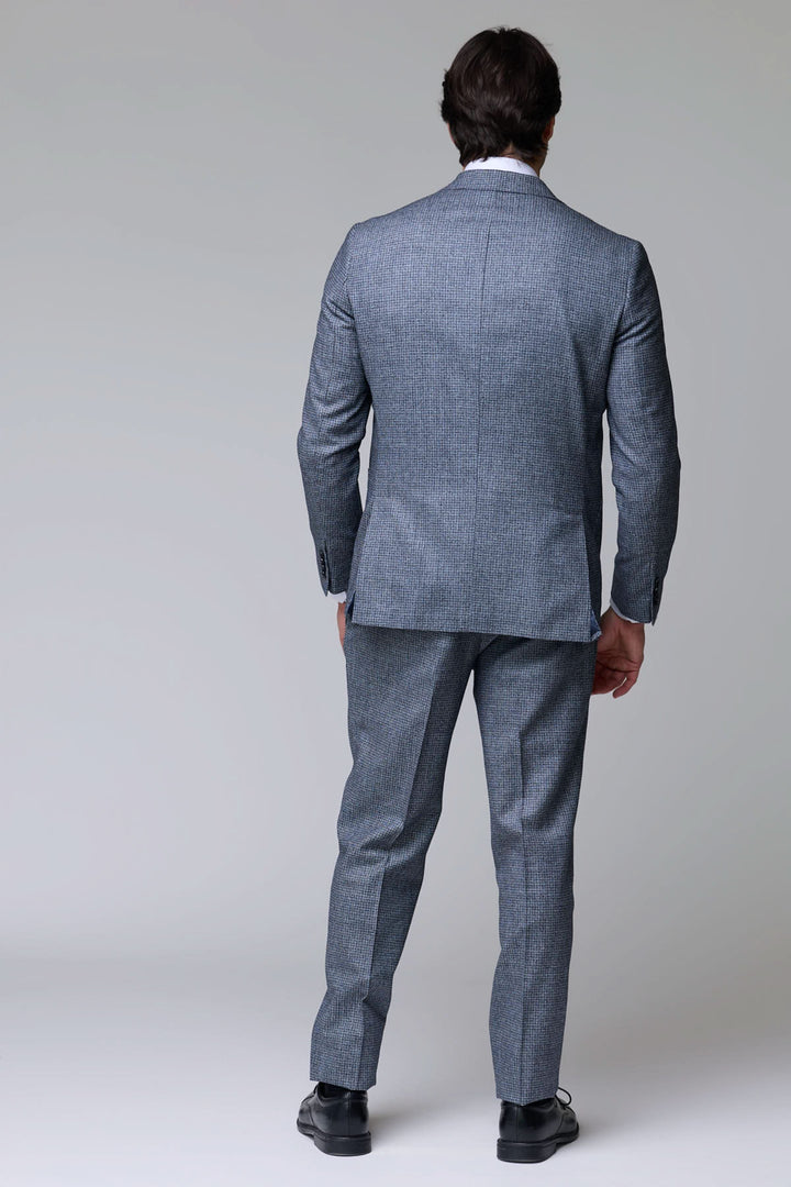 Complet à motif micro-carreaux