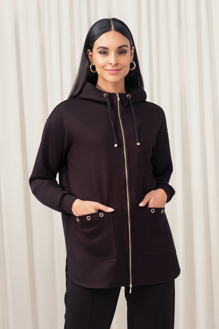 Hooded cardigan