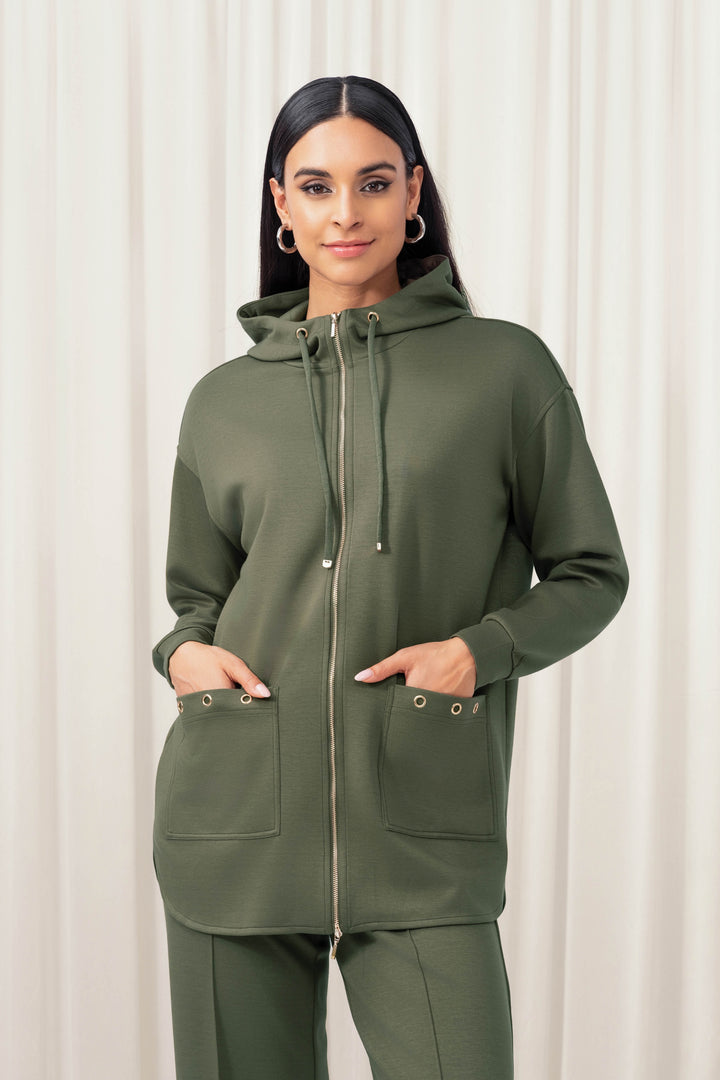 Hooded cardigan