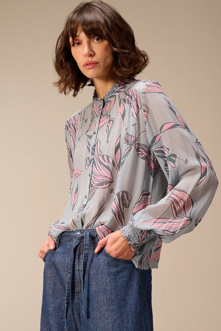 Blouse fluide à manches longues