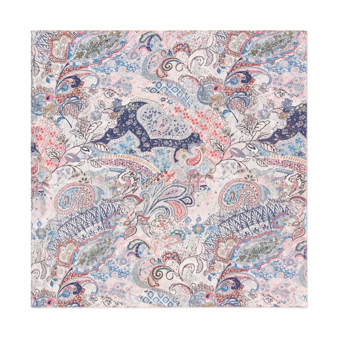 Foulard long imprimé avec motif cachemire délicat, léger et fluide, format rectangulaire avec finitions franges, 70 x 180 cm.