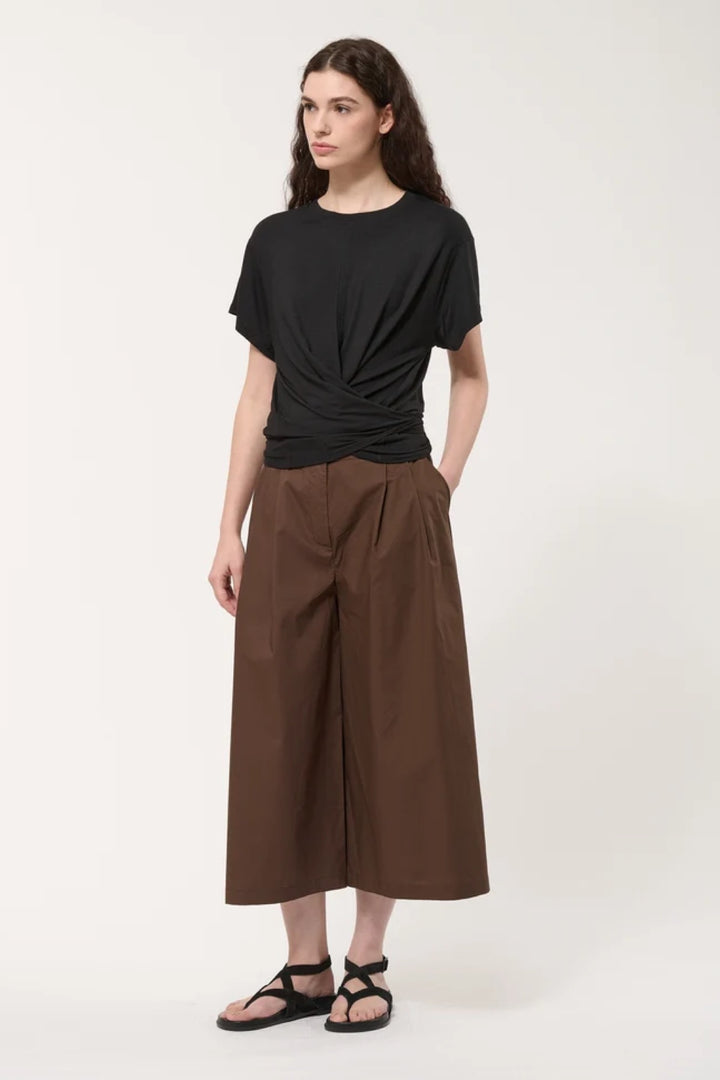 Cross-over draped T-shirt
