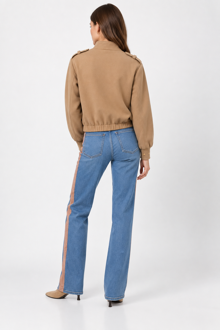 Utility cropped jacket with pockets