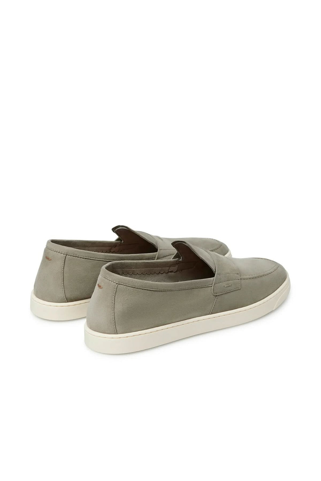 Loafer Otto Malaga en suède gris, élégant et minimaliste, parfait pour un style décontracté ou habillé.