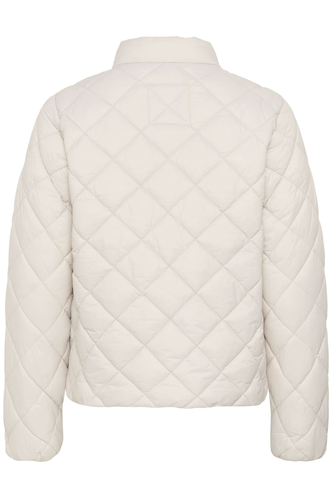 Manteau Olia matelassé à col montant vu de dos, style épuré et moderne, idéal pour les journées plus fraîches.