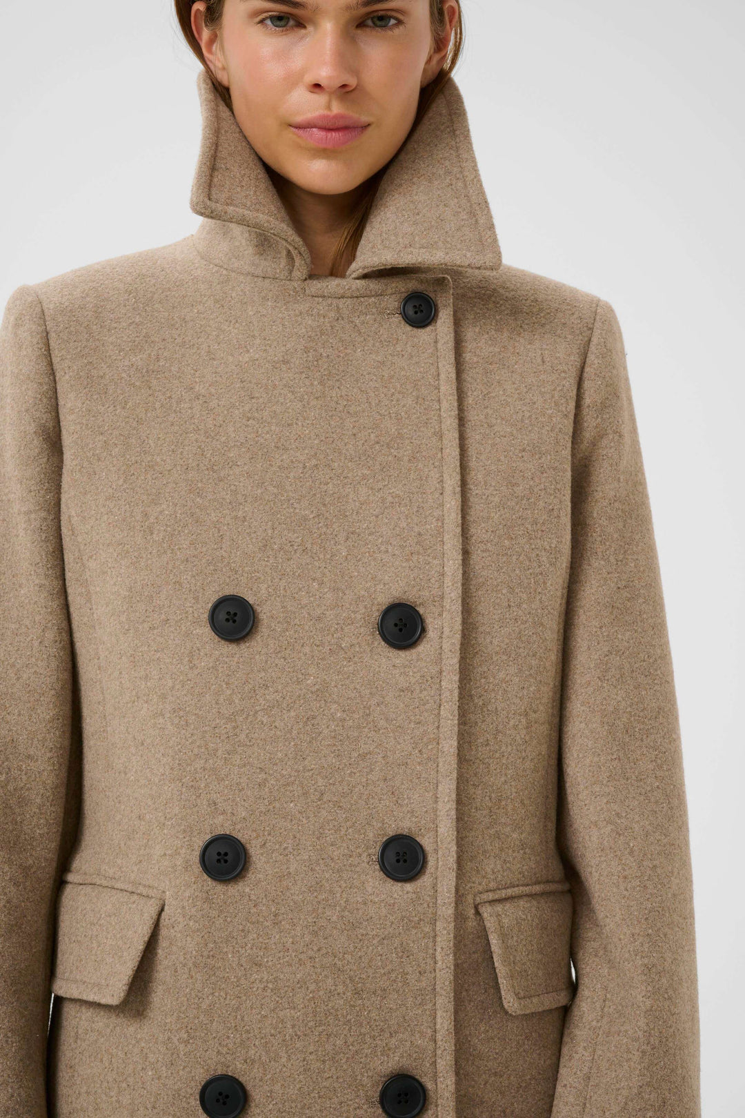 Perry double-breasted wool coat