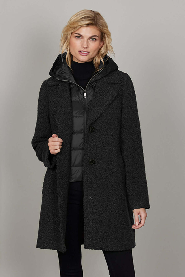 Manteau laine bouclée