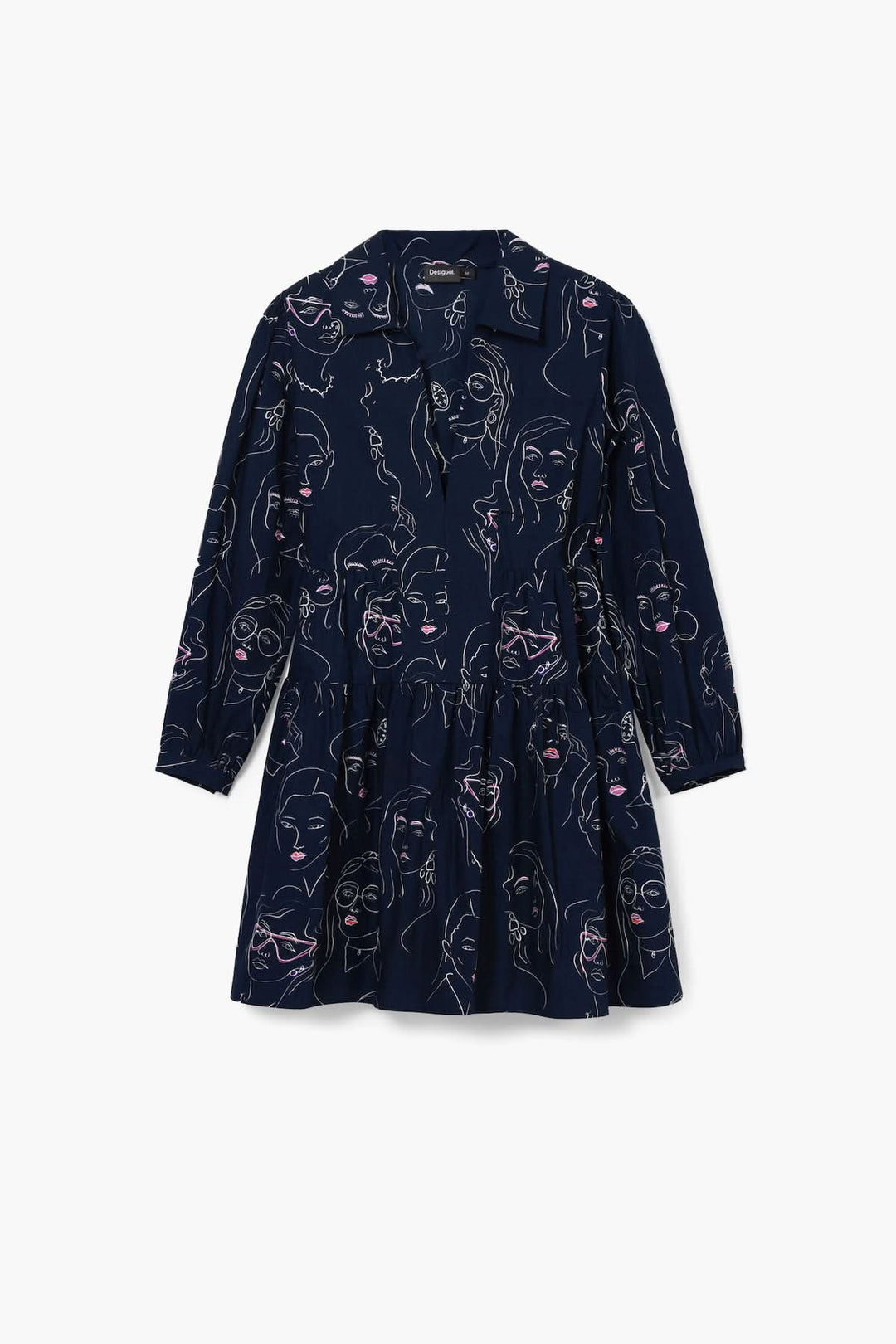 Mini dress with faces
