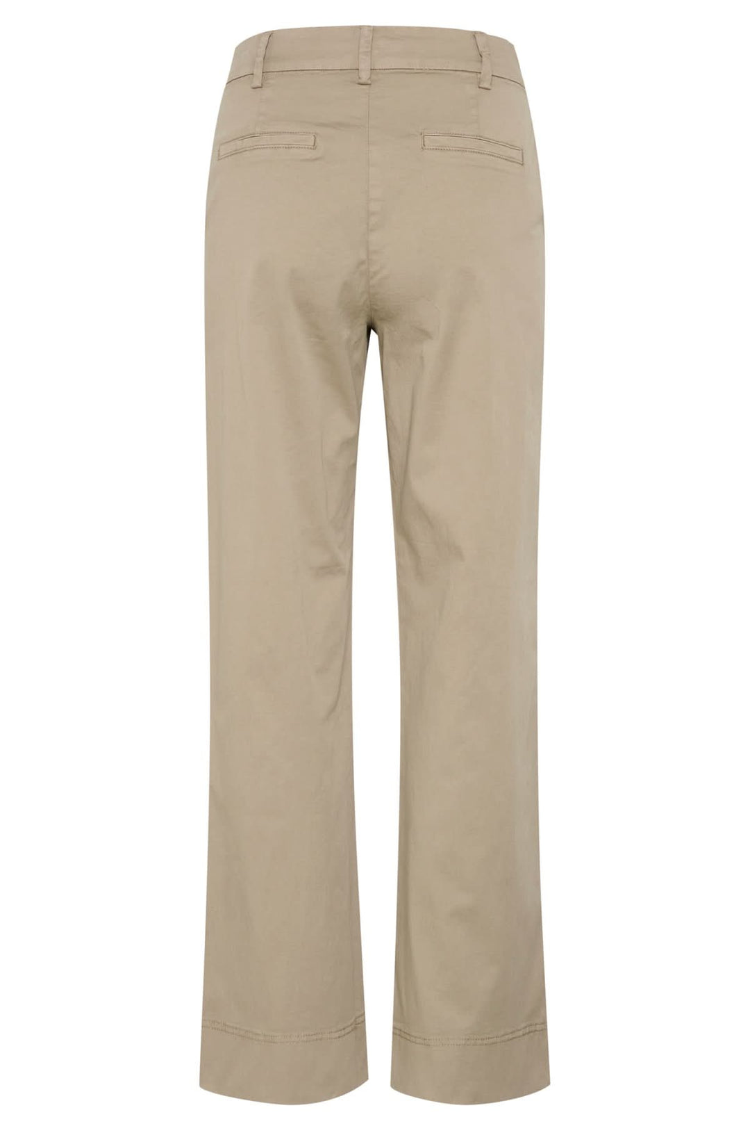 Pantalon Belme en coton avec jambe large, taille haute, vu de dos, offrant confort et style décontracté.
