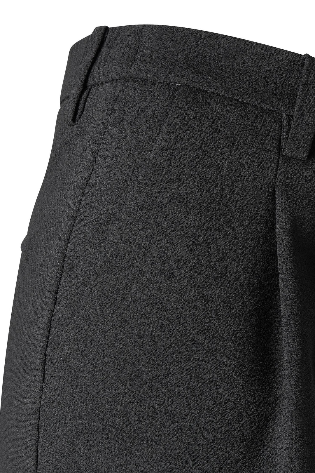 Pantalon Chelsea noir avec plis français et taille élastique, parfait pour un look chic et sophistiqué.