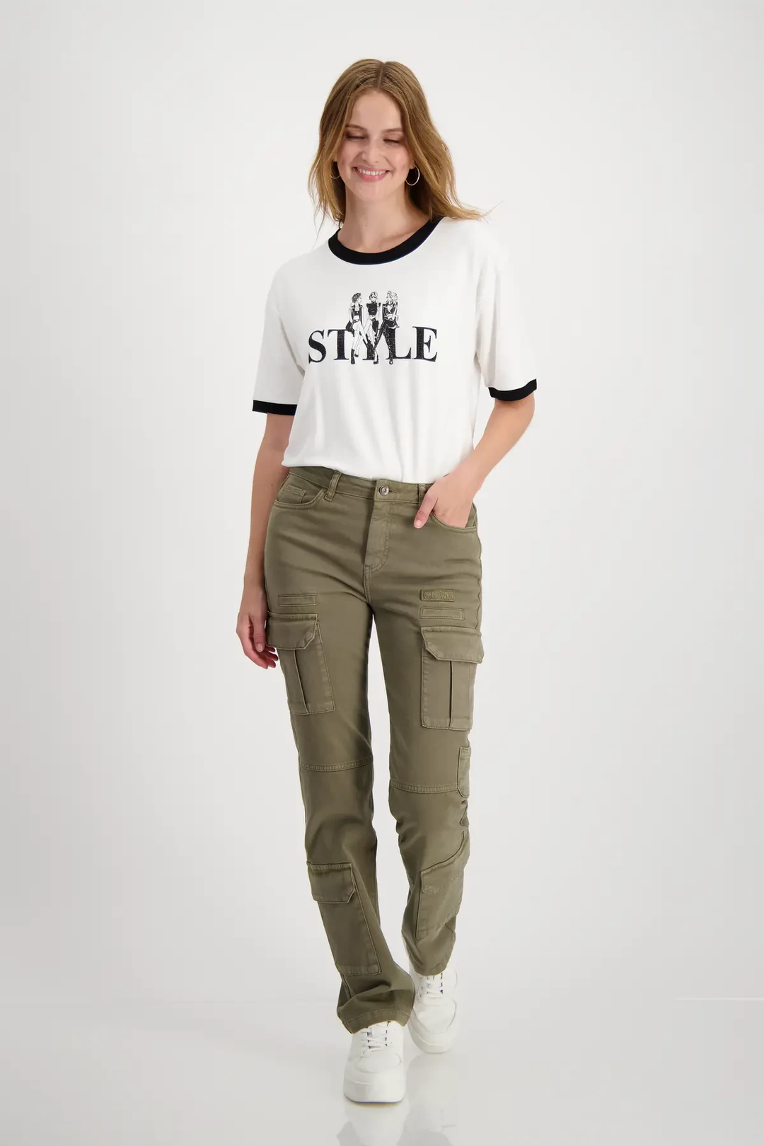 Pantalon cargo Monari pour femme Valérie Simon - Main Image