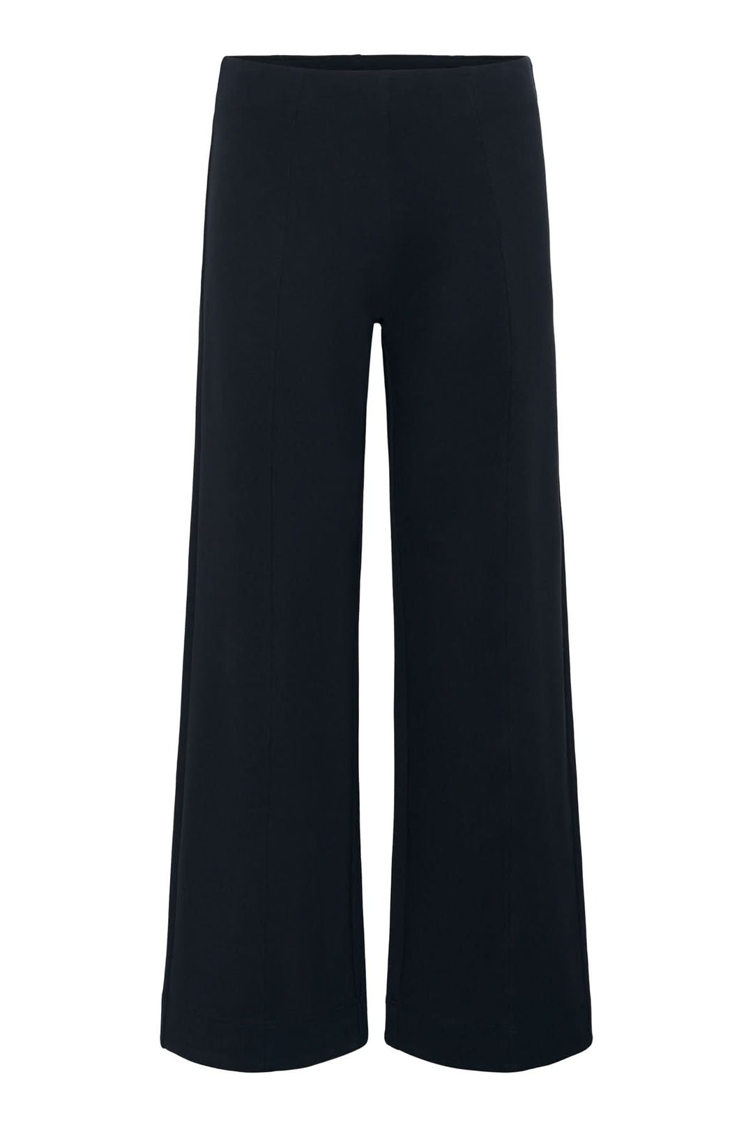 Pantalon classique Vinda, pantalon à jambe large, confortable et élégant, taille élastique, tissu extensible, silhouette moderne.