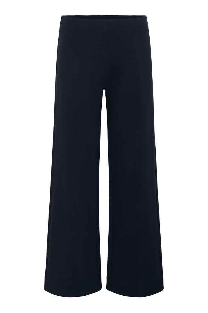 Pantalon classique Vinda, pantalon à jambe large, confortable et élégant, taille élastique, tissu extensible, silhouette moderne.