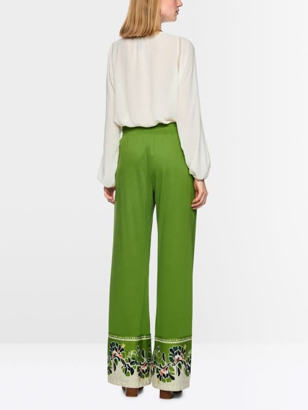 Pantalon à enfilé à fleurs d&