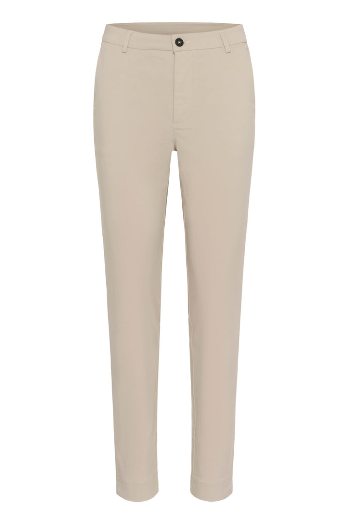 Pantalon habillé Hazel beige pour une tenue professionnelle élégante, coupe ajustée et confortable, idéal pour des occasions formelles.