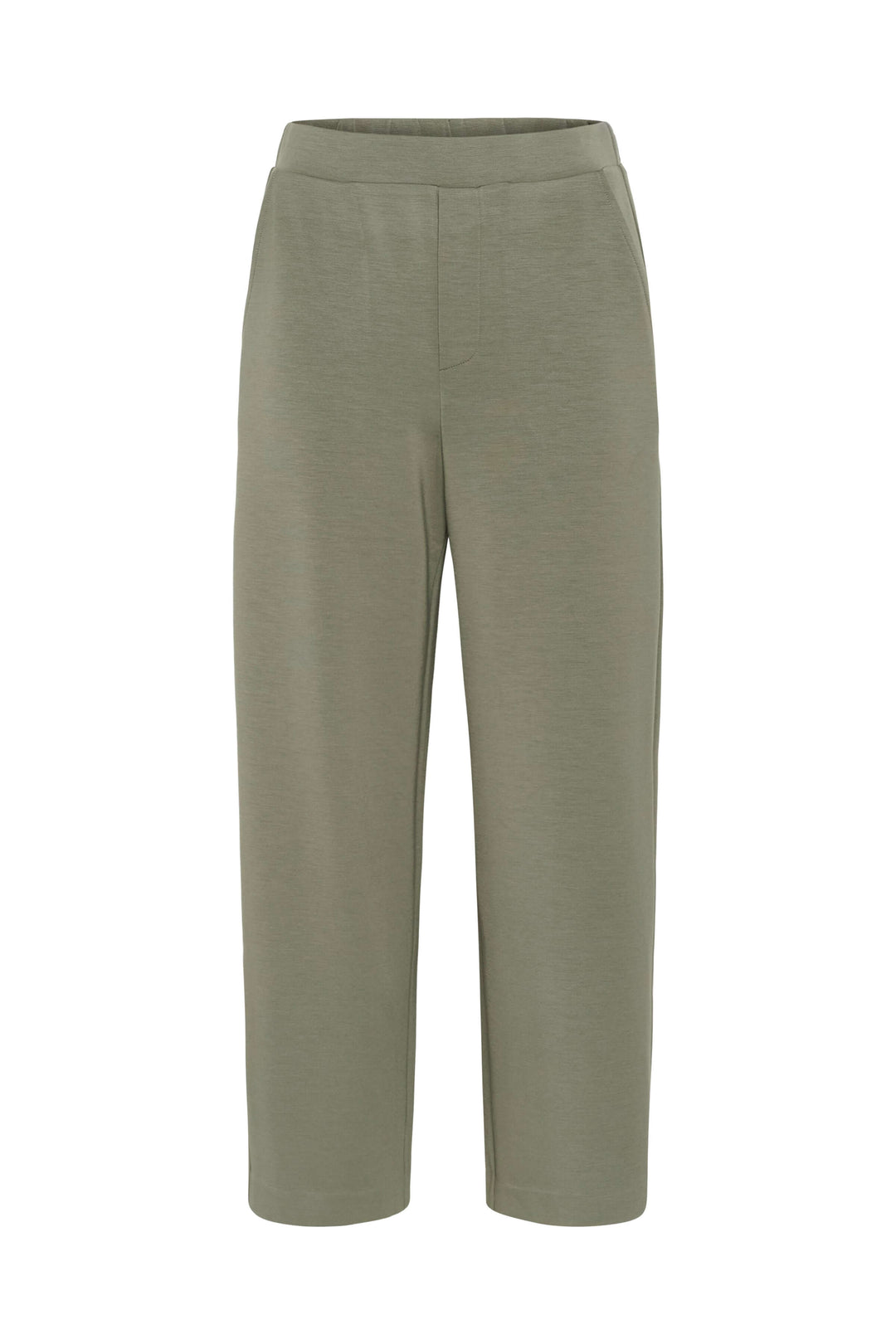 Pantalon à jambe large Gincette en tissu souple et extensible, coupe ample et droite offrant confort et style élégant.