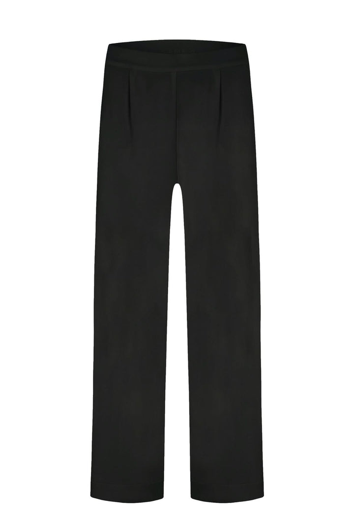 Pantalon à la cheville Arina en néoprène doux, taille haute et jambe large pour un look moderne.