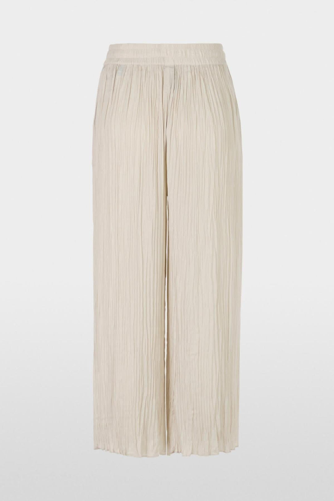 Pantalon large WOLIN à plis, matière douce, taille élastiquée, style décontracté et élégant, longueur cheville.
