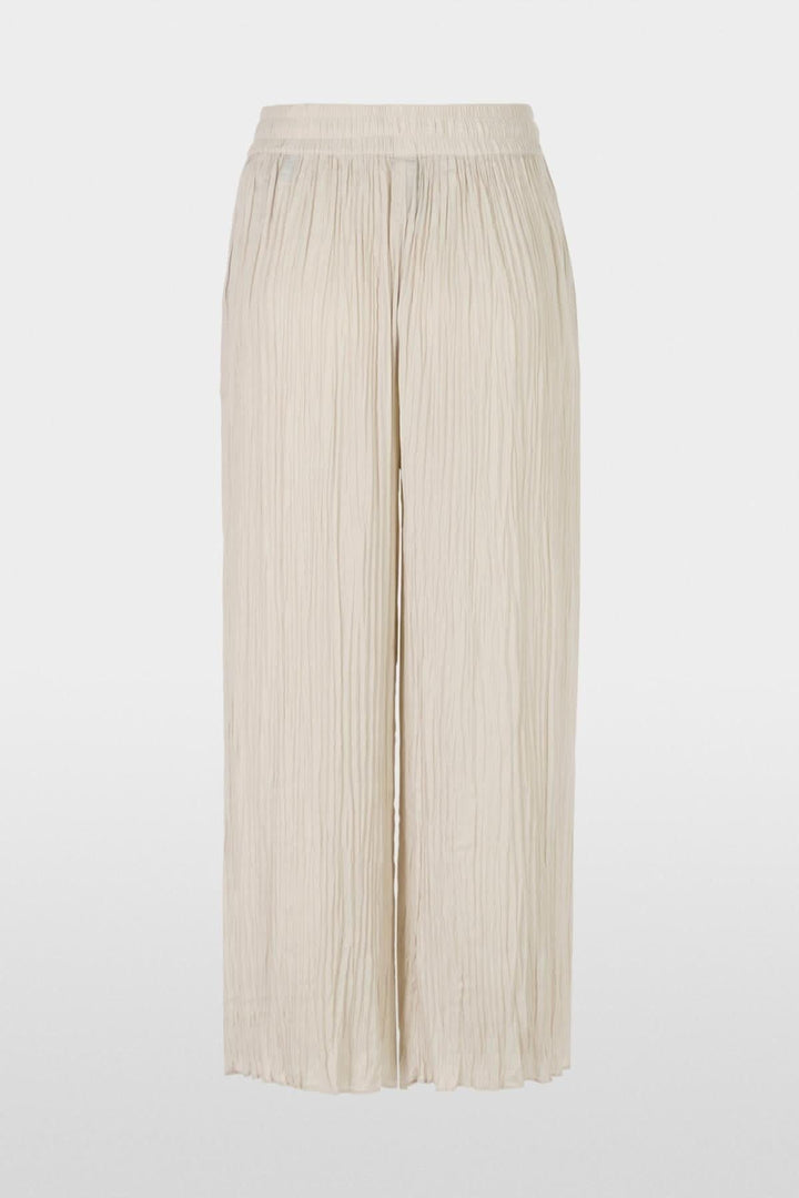 Pantalon large WOLIN à plis, matière douce, taille élastiquée, style décontracté et élégant, longueur cheville.